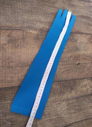 Перчатки синие длинные 50см перчатки синие