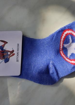 Носки шкарпетки дитячі сепергерої супергерои 1-3 роки  железний человек паук2 фото