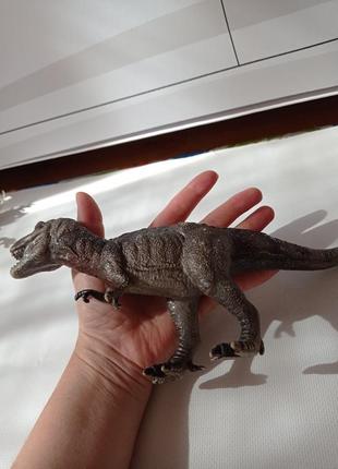 Огромная, 32 см фигурка динозавра тиронозавра.