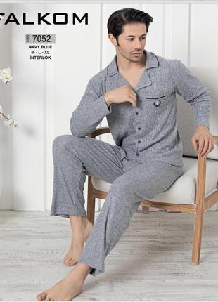 Пижама для мужчины, теплый костюм для дома1 фото