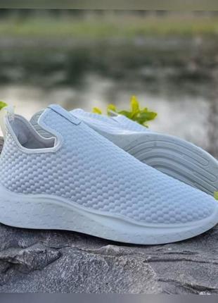 Кожаные мужские кроссовки чулки, без шнурковecco sport therap slip-on4 фото