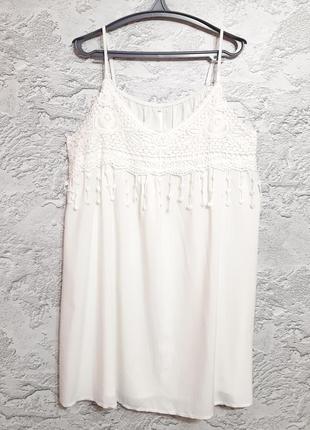Невероятно белоснежная туника/платье в размере 5xl