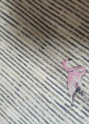 Интересная рубашка принт анималистичный принтптицы чапля страус брент next, р.147 фото