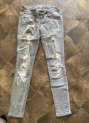 Различные джинсы на бедра 90 см серые/синие3 фото