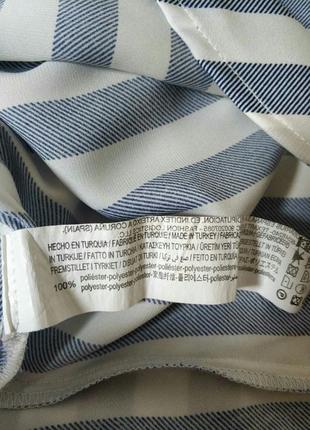 Блуза блузка рубашка полоска полоска v-образный вырез бренд stradivarius, р.м10 фото