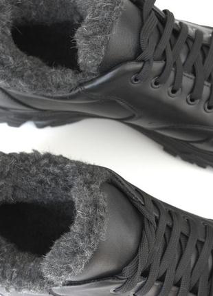 Тактические кожаные кроссовки зимняя мужская обувь на меху с протектором rosso avangard winter rebaka leather5 фото