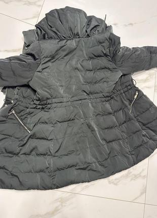 Зимняя куртка темно зеленая zara на размер м5 фото