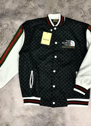 Чоловічий бомбер the north face x gucci