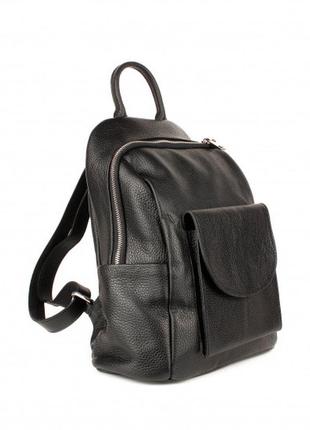 Рюкзак жіночий шкіряний чорний1 фото