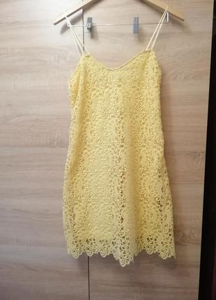 Шикарна кружевна сукня mango4 фото