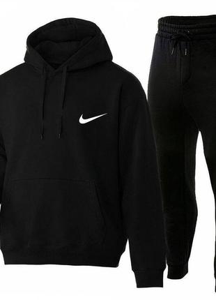 Мужской зимний спортивный костюм на флисе nike