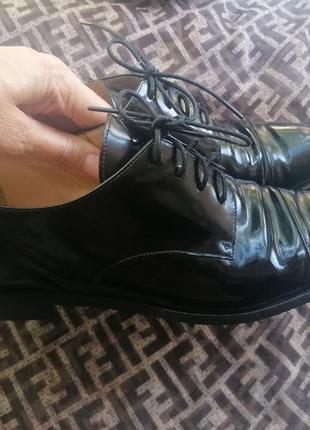 Кожаные лакированные туфли baldinini2 фото