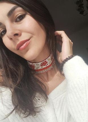 Стрічковий гердан, гердан на стрічці, чокер, силянка2 фото