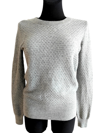 Интересный свитер жемчужно серого цвета с 💯 кашемира!2 фото
