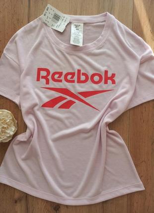 Reebok футболка лого дышащая спинка для занятий спортом, тренировок xs-размер нова8 фото