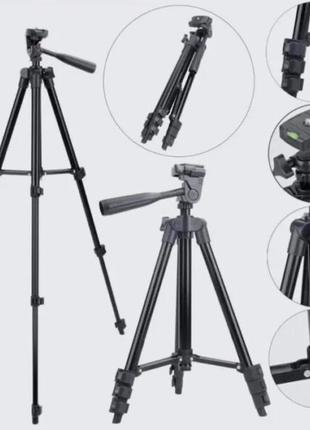 Штатив для телефона и фотоаппарата tripod 3120 pro портативный трипод 0,35-1.02м высота.5 фото