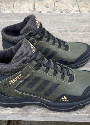 Чоловічі шкіряні зимові кросівки adidas2 фото