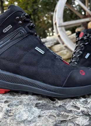 Зимние кожаные ботинки, кроссовки термо, gore-tex waterproof black3 фото