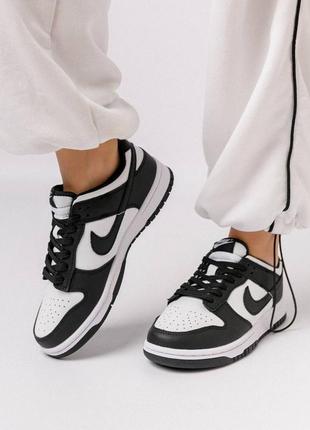 Жіночі кросівки nike sb dunk low prm white black