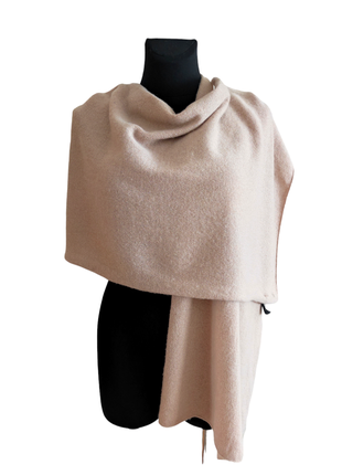 Нежный теплый шарф пудрового цвета с 💯 кашеміру3 фото