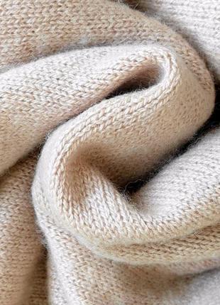 Нежный теплый шарф пудрового цвета с 💯 кашеміру6 фото