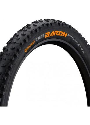 Покришка continental der baron projekt 27.5"x2.6, фолдінга, tubeless, protection apex, skin