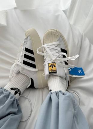 Adidas superstar bonega “white / black”6 фото
