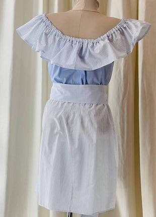Шикарні міні сукня з воланом плеча2 фото