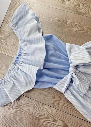 Шикарні міні сукня з воланом плеча5 фото