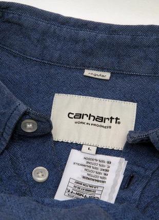 Carhartt wip dalton shirt рр m-l рубашка из хлопка4 фото