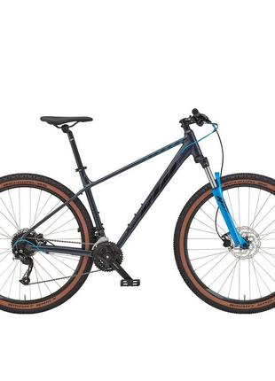 Велосипед ktm chicago 291 29" рама l/48, серый (черно-голубой), 2022