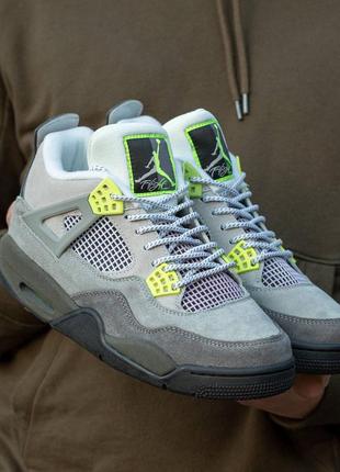 Стильные ядовые кроссовки nike air jordan 4 retro