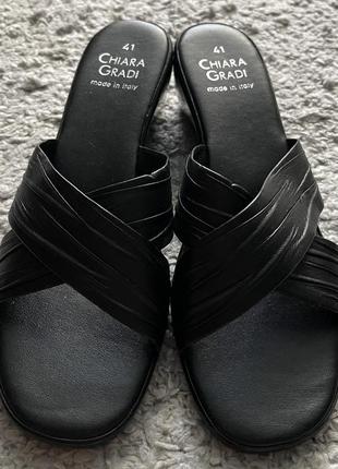Новые, Бежевые,итальянские шлепанцы chiara gradi