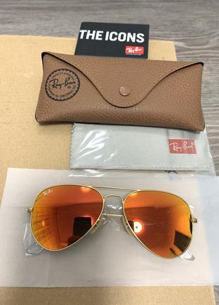 Очки ray-ban aviator flash lenses rb30251 фото