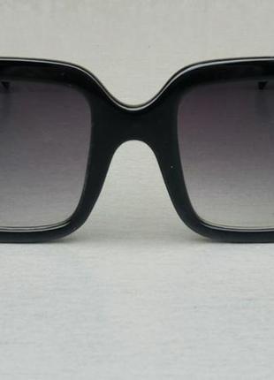 Очки в стиле chanel  женские солнцезащитные большие квадратные черные3 фото