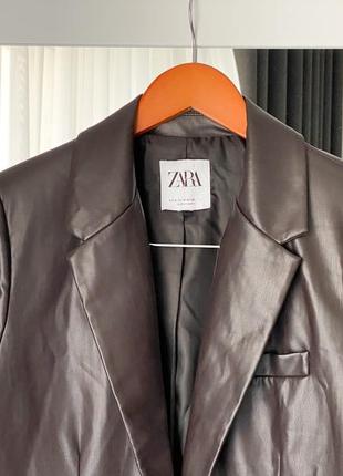 Пиджак из эко кожи zara6 фото