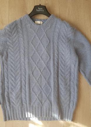Очень обьемной толстой вязки кашемировый свитер в косы,  100 кашемир5 фото