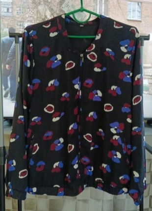 Женская куртка жакет бомбер, батал, размер 54-56