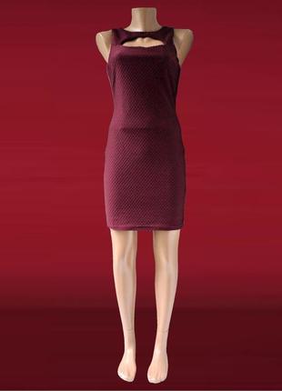 Новое брендовое платье "miss selfridge" темно-бордового цвета. размер uk10/eur38.