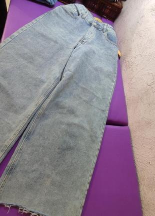🛍️ джинсы палаццо на высокой посадке плотные фактурные 🛍️ подпишись чтобы быть в курсе ежедневных обнов 🛍️3 фото