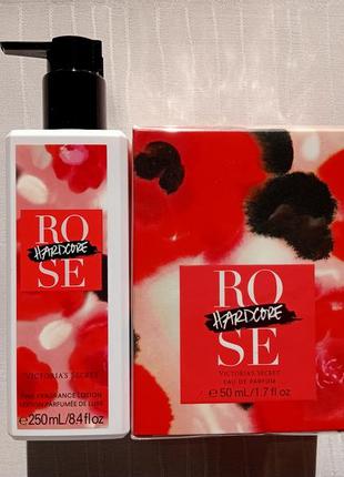 Victoria's secret подарунковий парфумований набір hardcore rose хардкор троянда