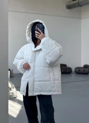 Женский пуховик, зимняя куртка короткая,зимняя короткая куртка, осанка куртка, осанка куртка с капюшоном2 фото