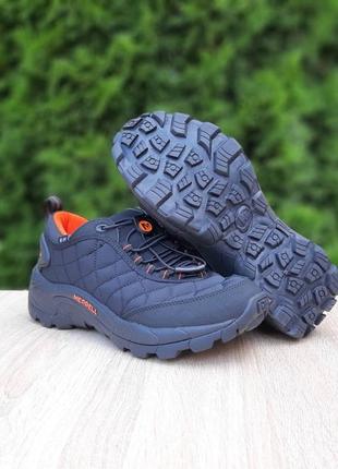 Кроссовки термо merrell ice cup moc черные с оранжевым7 фото