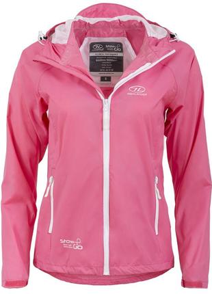 Вітрівка жіноча highlander stow & go pack away rain jacket 6000 mm pink xs (jac077l-pk-xs)2 фото