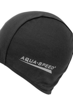 Шапка для плавання aqua speed polyester cap 5762 чорний уні osfm