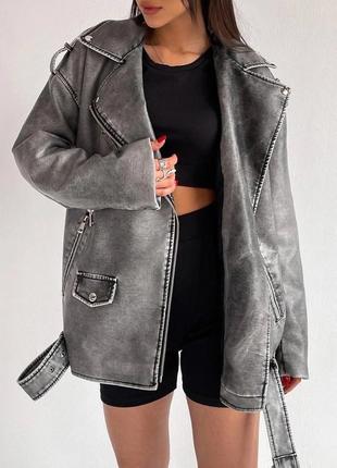 Женская куртка, косуха в стиле diesel1 фото