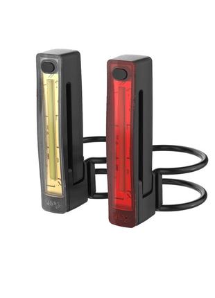 Комплект мигалок передняя+задняя knog plus twinpack 40/20 lumens black