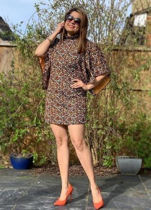 Цветочное платье кимоно туника zara бренд классное стильное элегантное красивое3 фото