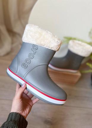 Женские резиновые сапоги crocs ❄️3 фото