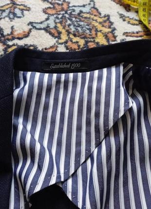 Женский мужской пиджак унисекс темно-синего цвета шерсть итальянский9 фото